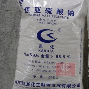 焦亞硫酸鈉，Na2S2O5，食用焦亞硫酸